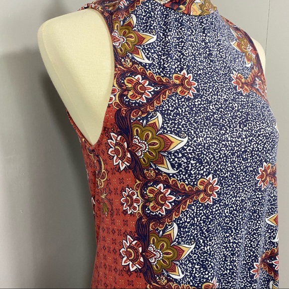 O'Neill Lucy Print Mock Neck Shift Mini Dress - Picture 6 of 11